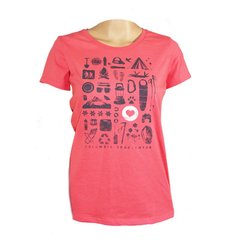 Жіноча футболка Columbia CAMP STAMP ™ PERFORMANCE TEE рожева AK1103 614, Червоний, SS18